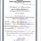 GOPDC - Ghana Food and Drugs Authority - Certificate of Food Product