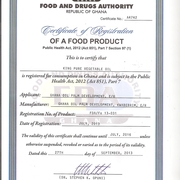 GOPDC - Ghana Food and Drugs Authority - Certificate of Food Product